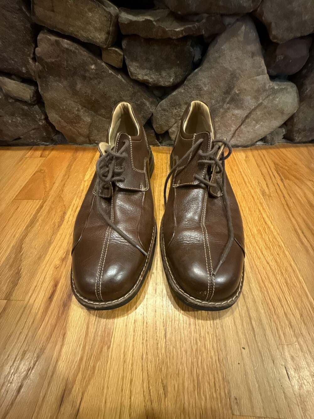 Johnston & Murphy Shuler Bicycle Toe Leather Oxford Dress Shoes